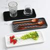 Vassoio Scolapiatti in Silicone per Saponetta, Bottiglia per Condimenti, Ciotola, Tazza per Bacchette, Tappetino di Stoccaggio Resistente al Calore, Organizzatore per Cucina Bagno, Semplice Scolapiatti