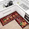 Home Decoration Christmas Kitchen Rugs Xmas Tree Pattern Xmas Floor Mats  Holiday Festival