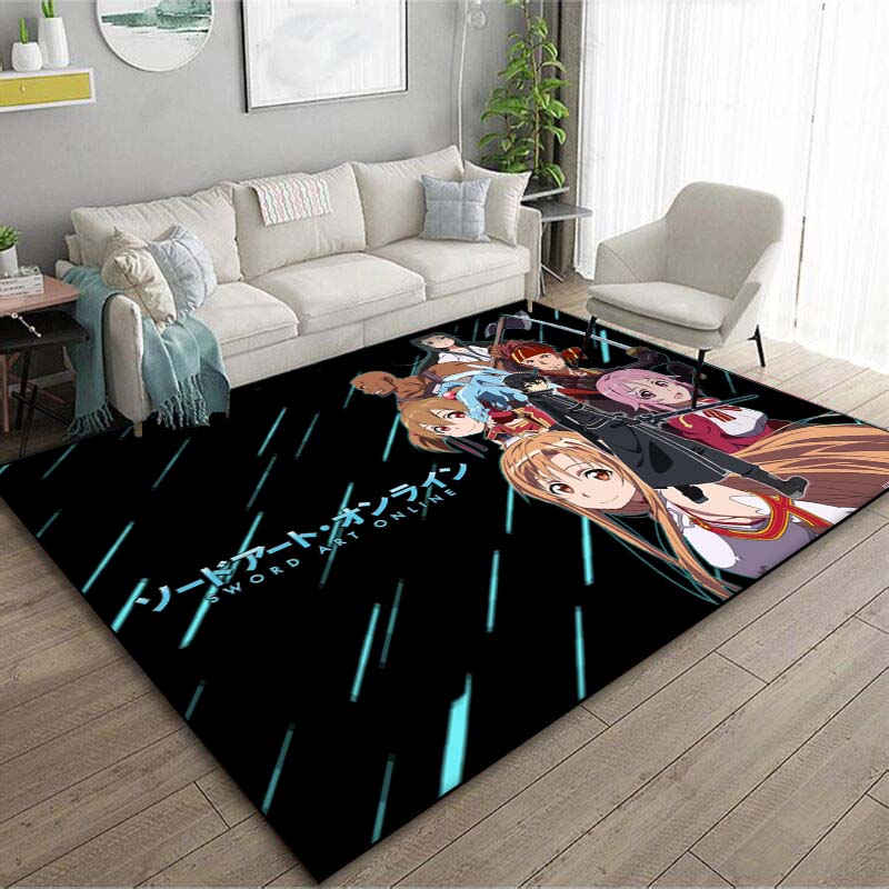 Anime S-Sword Art Online Printed Floor Mat Carpet 15 Sizes Living Room Bedroom Bedside Window Sill Bathroom Floor Mat Home Decor