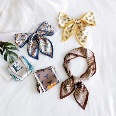Double Sided Pointed Scarf For Women In Spring And Autumn Thin And Long Ribbon Wrist Bag Strap Versatile Decorative Small Scarf