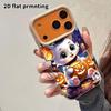 Phone Case: 2D Flat Lambskin Suitable for iPhone 18 17 16 15 14 13 Pro, Light Blue Ghost, Christmas and Halloween Gift