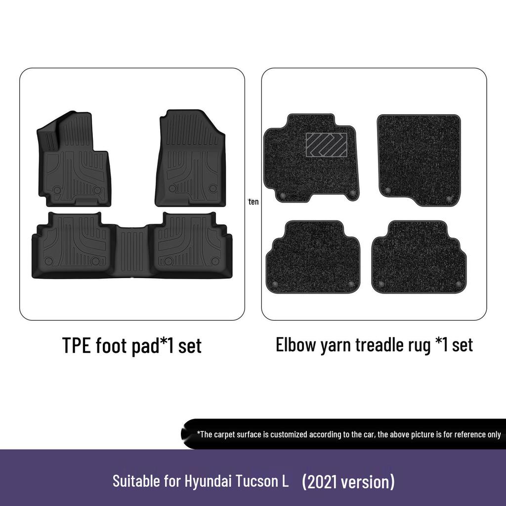 Hyundai Tucson Eco-friendly TPE All-Weather Floor Mats Interior Accessories