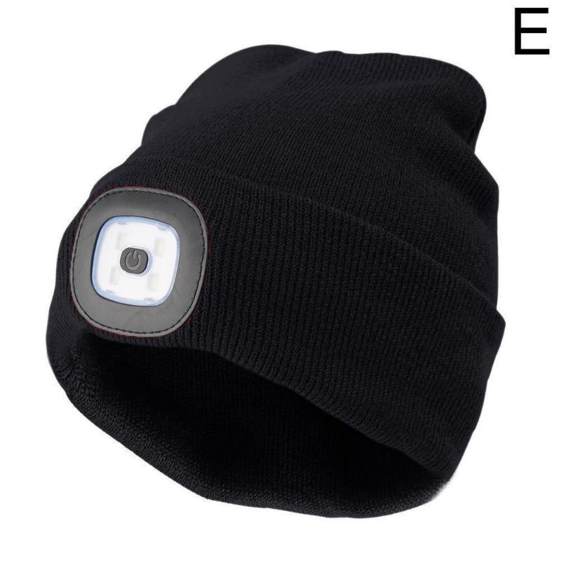 Led Light Knit Beanie Warm Winter Hat For Men Women Outdoor Running