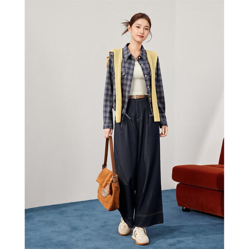 IEF 2025 Autumn Wide-Leg Commuter Pants