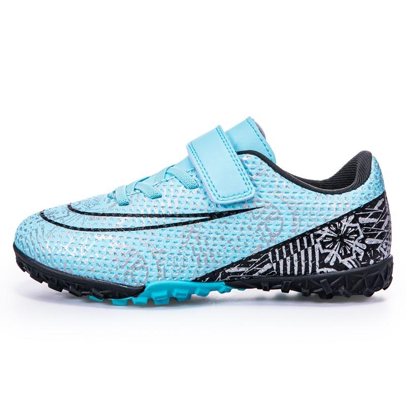 Children's Football Shoes Low-top Velcro New Breathable Student Professional Training Sneakers Indoor Foreign Minister Broken Nails