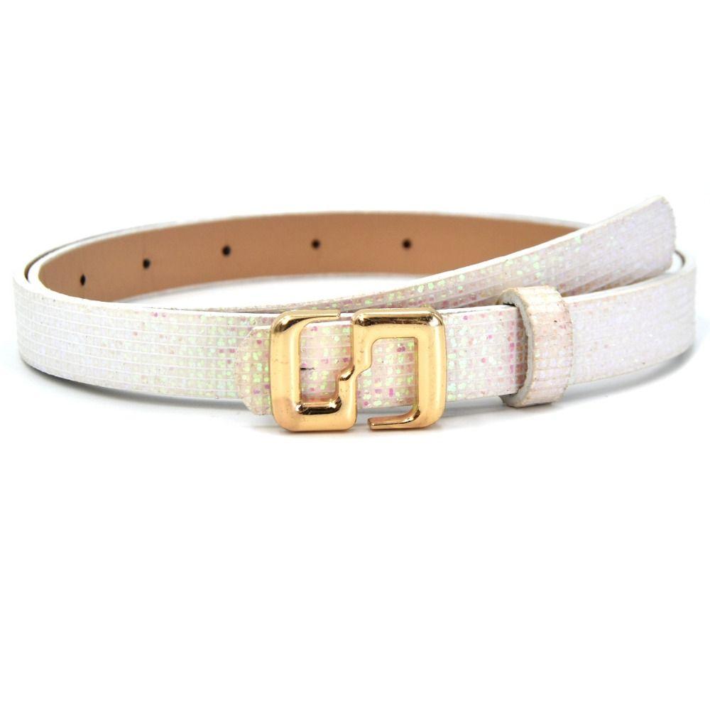 Bling Bling Sparkling Rhinestone Belt Versatile Luxury Brand Design S-shaped Buckle Belt Glitter Vintage PU Leather Belt