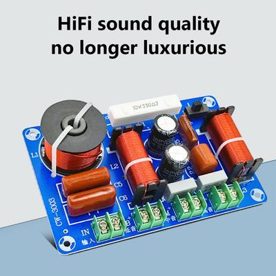 3 Ways 250W Speakers Filter Frequency Divider 5200Hz-5500Hz Speaker Filter Crossover Adjustable for Home Theater Speaker Upgrade