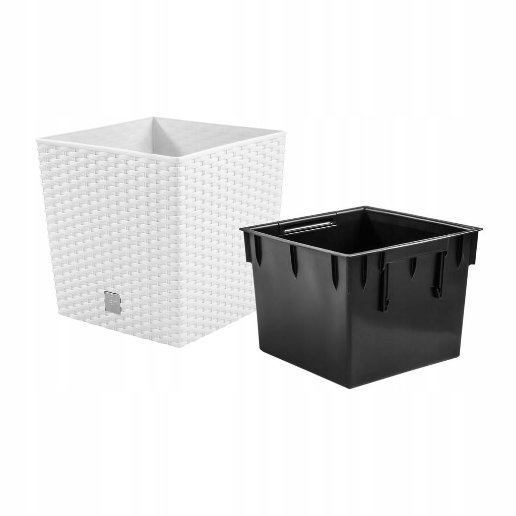 RATO DRTS265L Low Flowerpot with Insert | White