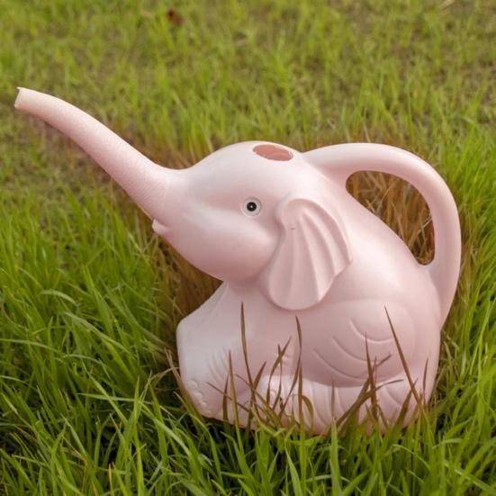 2L Vattningskanna Elefantform Stor Kapacitet Extra Lång Pip Enkel Konstruktion Barn Trädgårdsredskap Enkel Vattenkontroll Trädgård