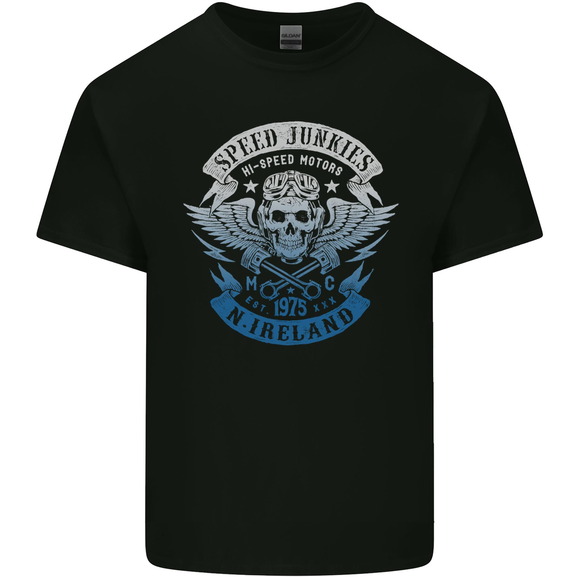 Ireland Speed Junkies Biker Motorcycle Unisexs Light Cotton TShirt S