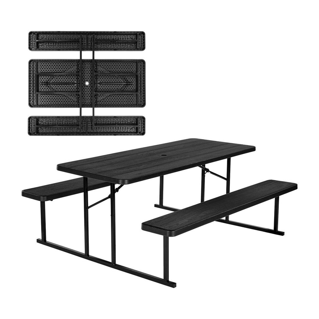Picnic Table Foldable Steel Camping Table Chair Garden Indoor Outdoor