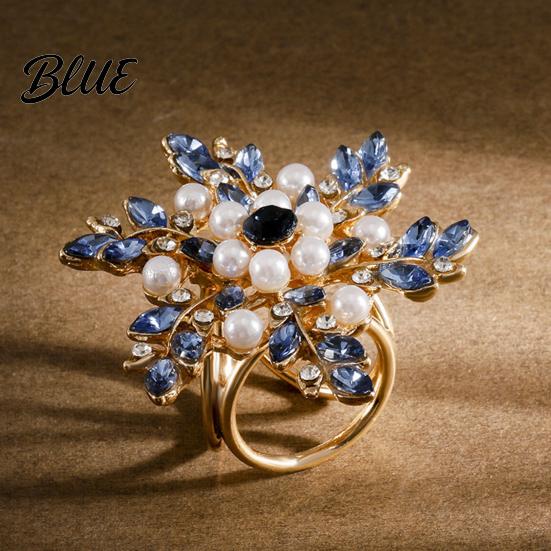 Elegant Scarf Holder Buckle Shirt Ring Clip Slide-on Flower Sun