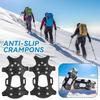 Men's And Women's Outdoor Hiking And Camping 11-tooth Shoe Covers With Silicone Studs 35-44
