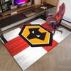 Wolves Team Emblem Printed Area Rug for Office, Chair Rug, Decorative Carpet Floor Mat, Large Size Fan gifts Christmas gifts