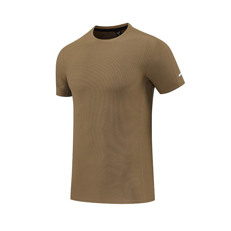 Pánské rychleschnoucí letní turistické a běžecké tričko - Kulatý výstřih, krátký rukáv, fitness top pro vnitřní/venkovní použití