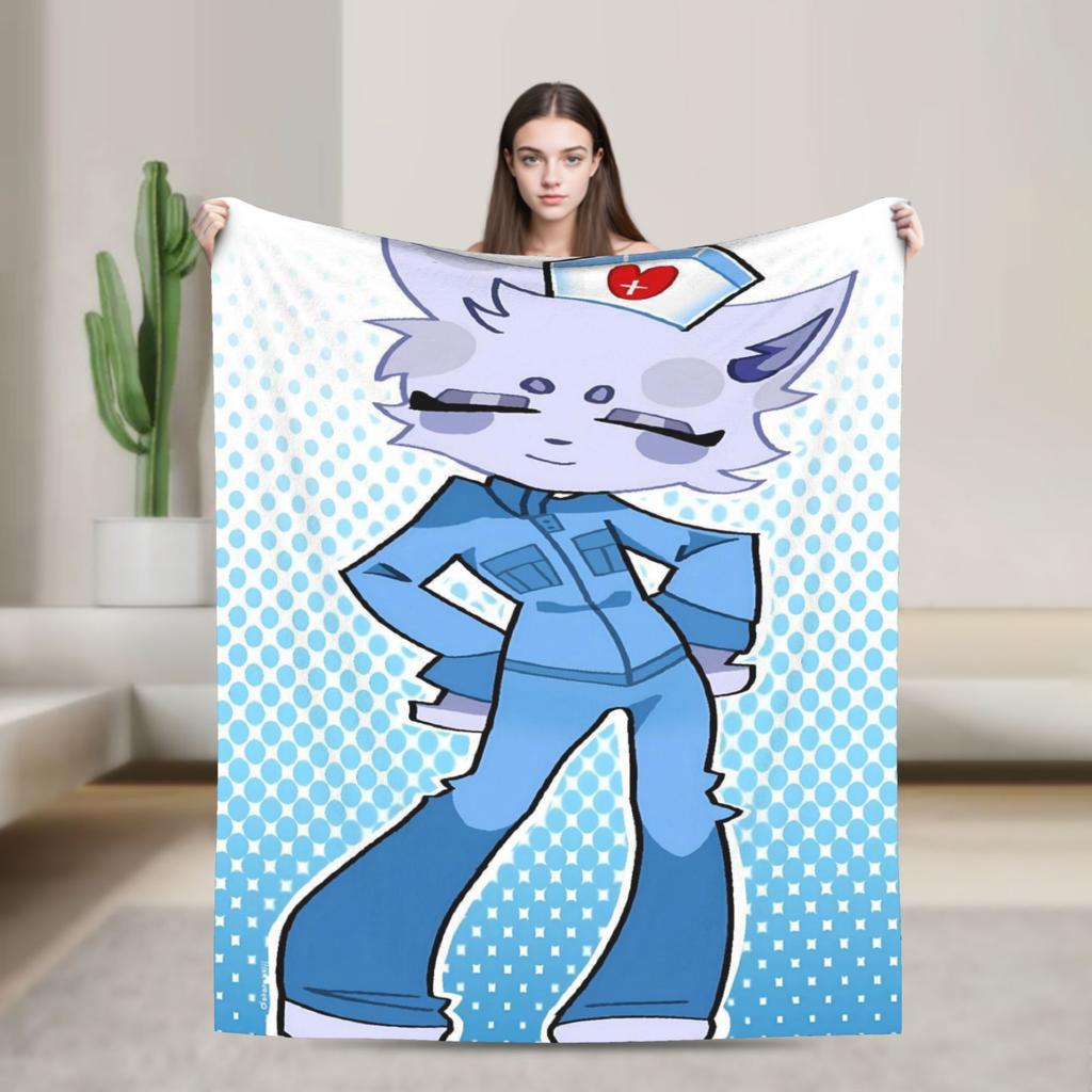 Animal Hospital Cat Dog Duo Manga Blankets Quality Soft Throw Blanket Winter Travel Couch Bed Novelty Bedspread