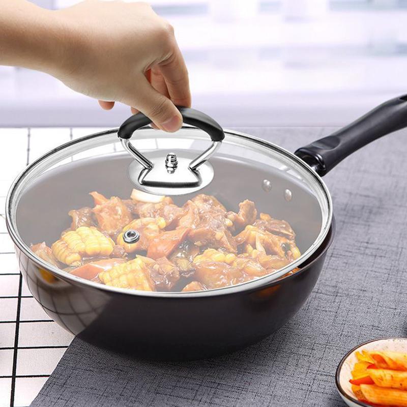 Home Küche Edelstahl Topfdeckel Universalgriff Universal Hochtemperaturbeständig Verbrühschutz Topfdeckel Zubehör