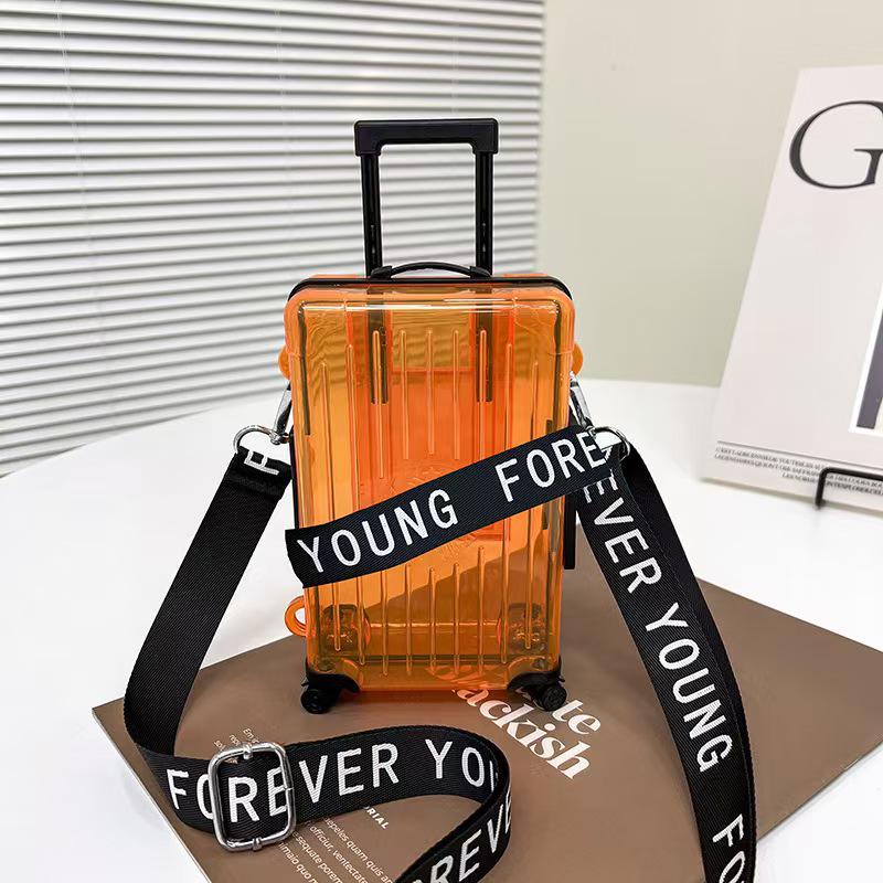 7-дюймовая прозрачная сумка через плечо для косметики и туалетных принадлежностей для путешествий 7-inch оранжевый