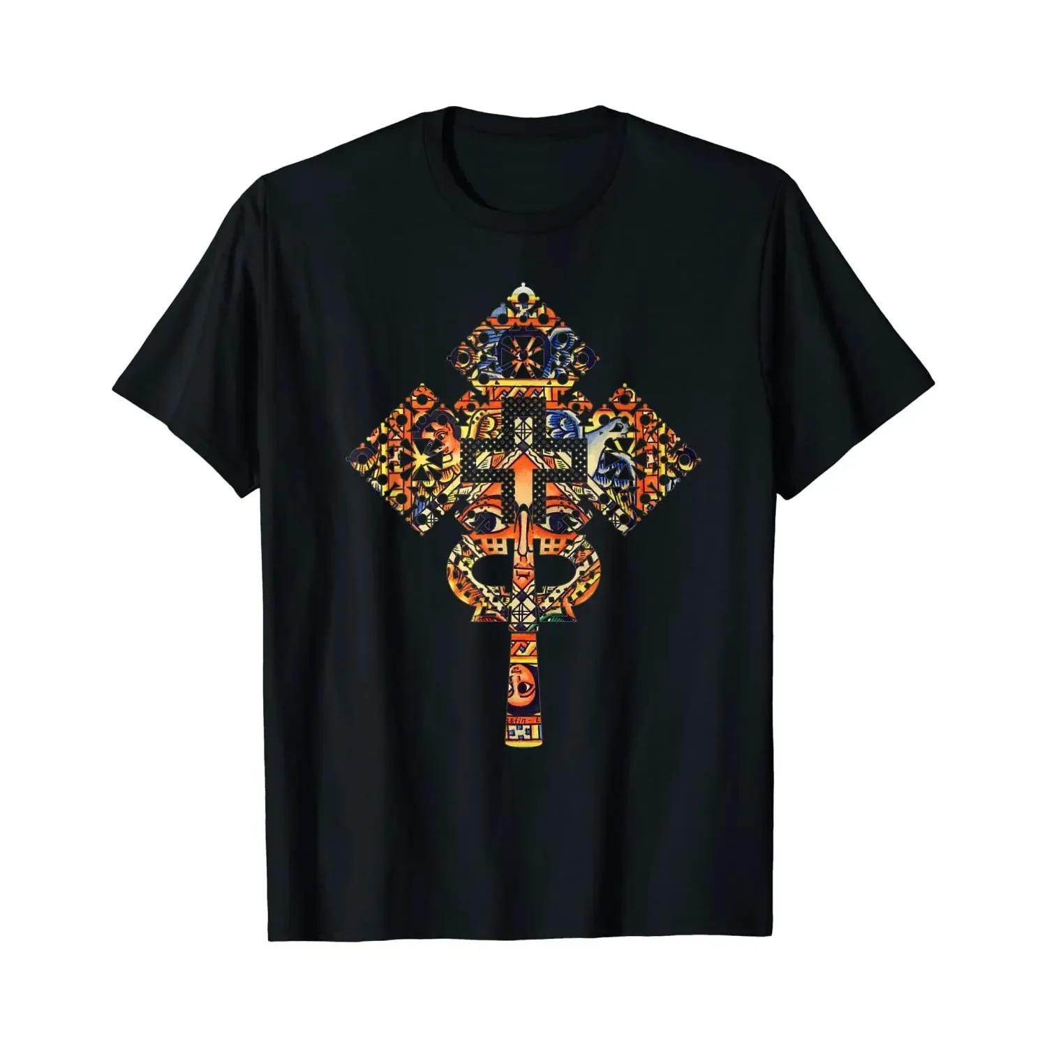

Ethiopian Christian Art Christ In Glory Cross T-Shirt 100% Cotton O-Neck Summer Short Sleeve Casual Mens T-shirt Size S-3XL S чёрный