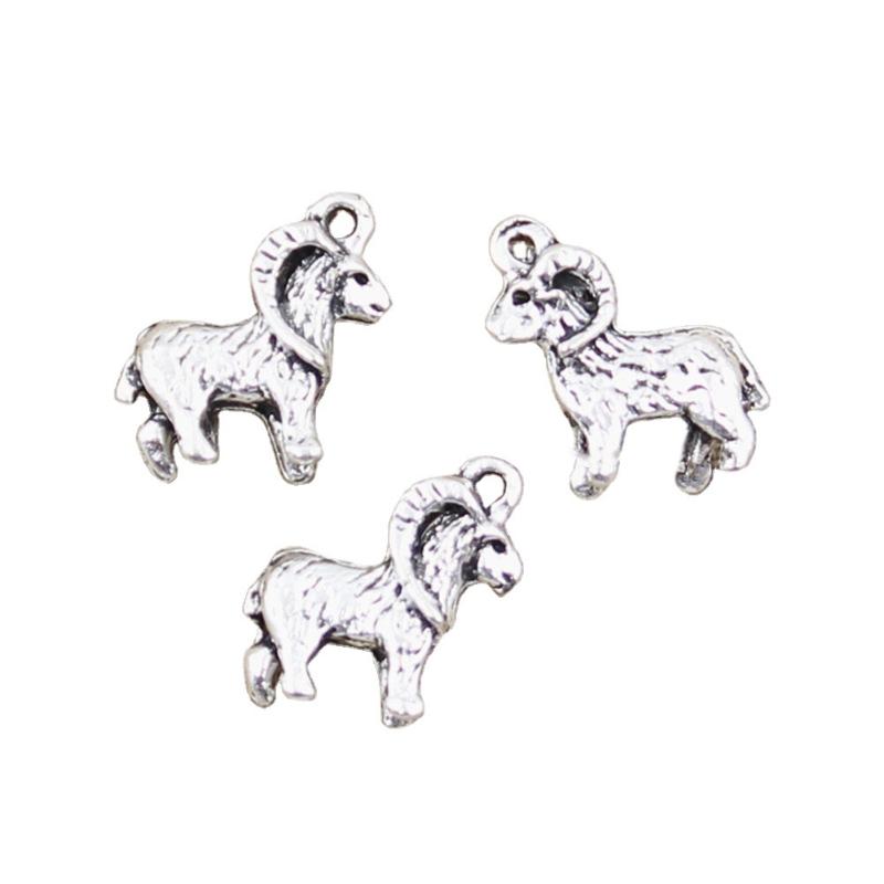 10/30Pcs Silver Goat Ram Animal Charms 23x19mm Pendants for DIY Jewelry Making Birthday Gift Crafting
