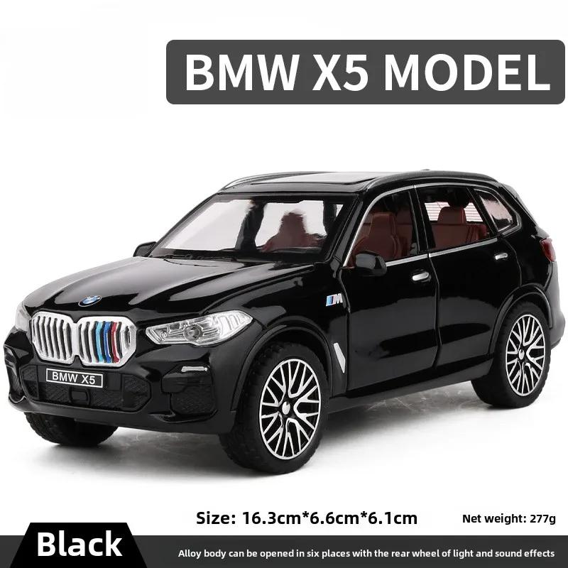 

Diecast 1/32 Scale BMW X5 Alloy Car Model with Sound Light Children Boy Toy Vehicle Birthday Gift Off Road Vehicle Home Decor чёрный