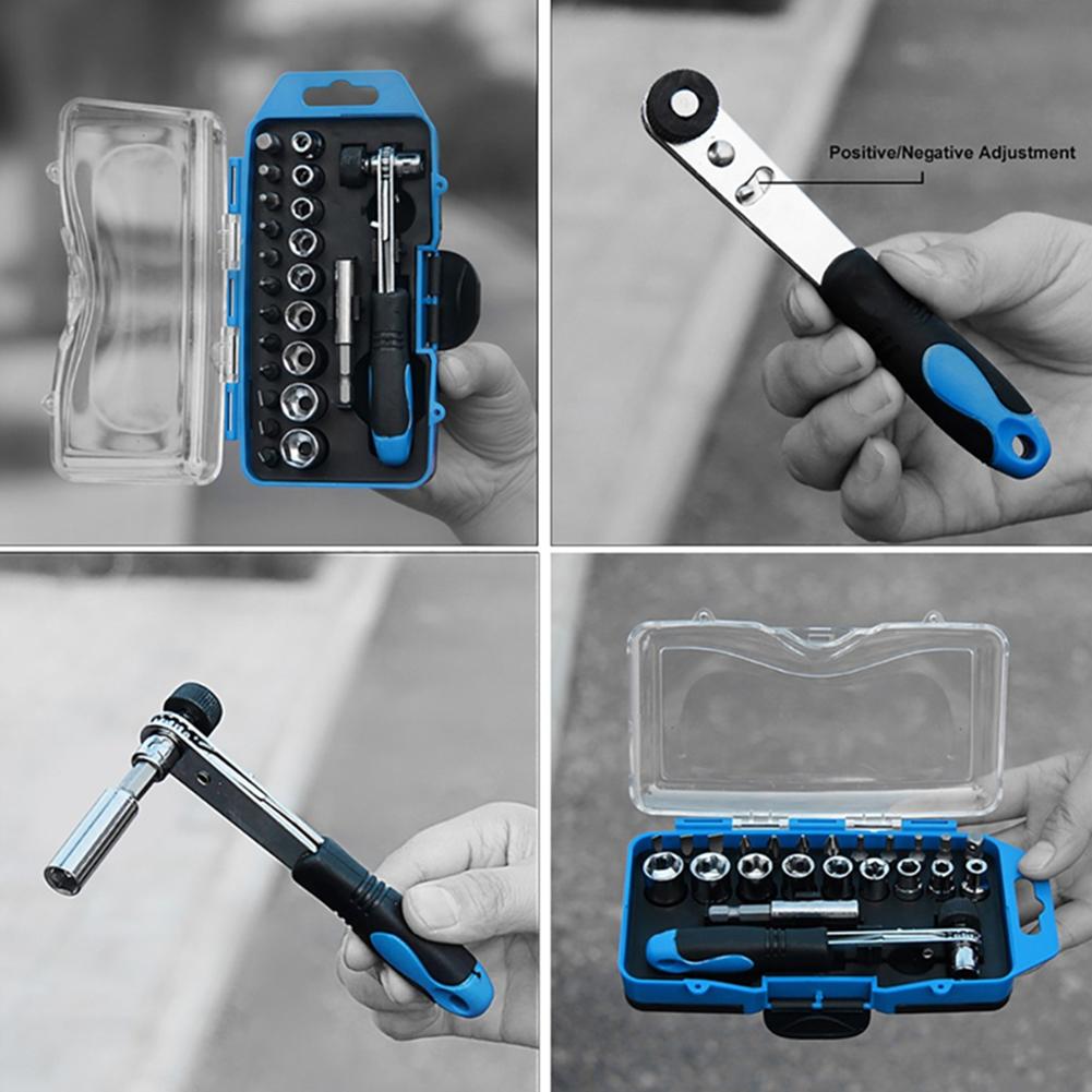 5.9*3.3 Inch Mini Ratchet Bits Set Slotted Bits Cross Screwdriver Bits Offset Ratchet Driver Rubber Batch Handle China Mainland