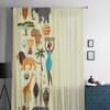 Afrikanisch Ethnisch Mit Stilisierten Ikonen Tüll Transparente Vorhänge für Wohnzimmer Schlafzimmer Küchendekoration Voile Organza Vorhänge