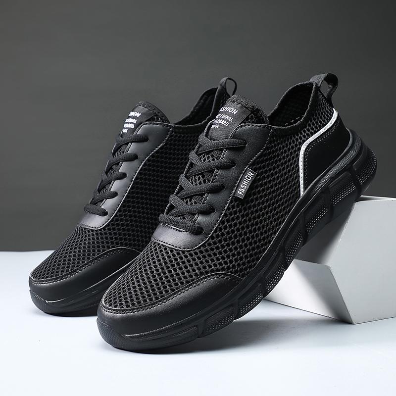 New Sneakers Men's Breathable Mesh Lightweight Casual Walking Man Shoes Big Size 39-48 Comfortable Black Sneakers for Men