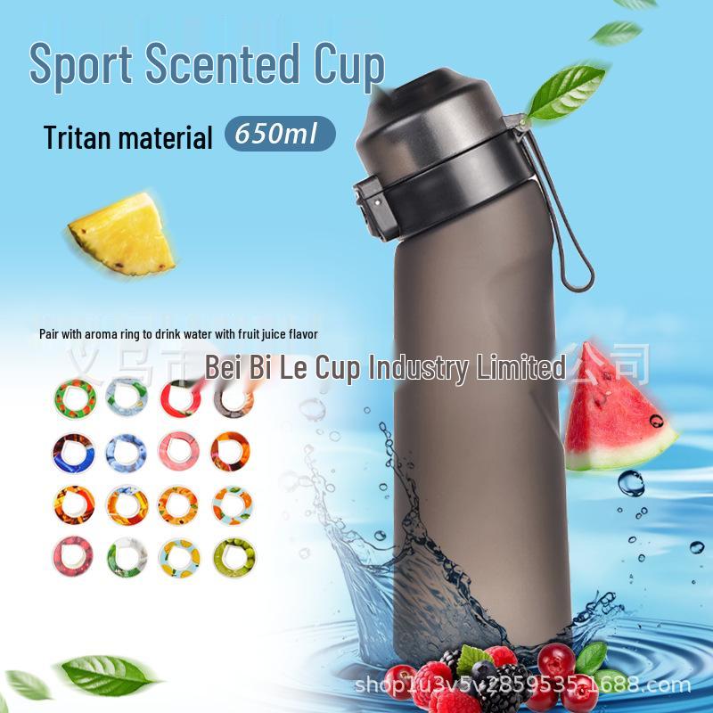 High-Capacity Flavored Tritan Water Bottle Set with Aroma Ring - Heat Resistant and In Stock