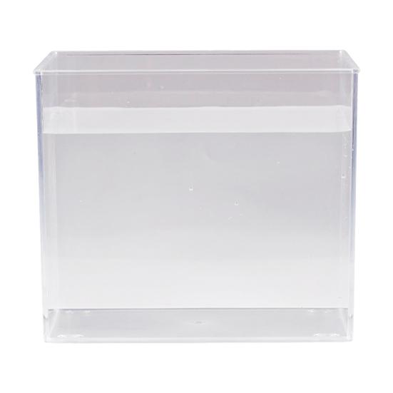 Yousheng Betta Fish Tank Aquarium Non-Slip Base 360 Degree Viewing Transparent High Light Transmittance Aquarium for Study Room Desktop Office Home