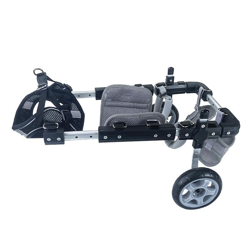 Four-Wheel Dog Wheelchair Rear Leg Support Mobility Aid for Disabled Pets Canine Rehabilitation Walker Adjustable Dog Trainings