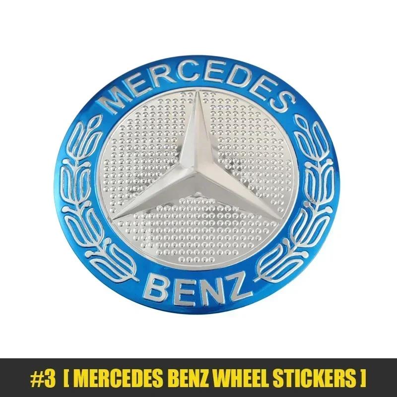 

C200 E200 New 2025 For Mercedes Benz Car Wheel Center Hub Cap Badge Sticker Decoration For Mercedes Benz GLC GLB GLE GLA GLS GLK