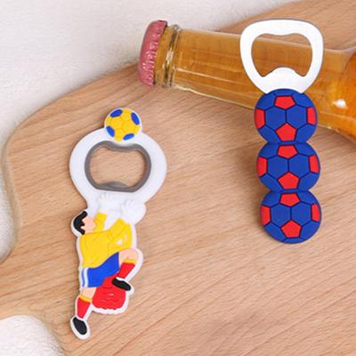 Football Theme Magnetic Bottle Opener Stainless Steel Beer Bottle Opener for Fridge Novelty Gift for Men Coaches Sports Game Party Favors