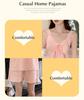 2026 Summer Women's Cloud Cotton Pajama Set with Built-in Bra, Princess Style Camisole, Sweet Home Wear