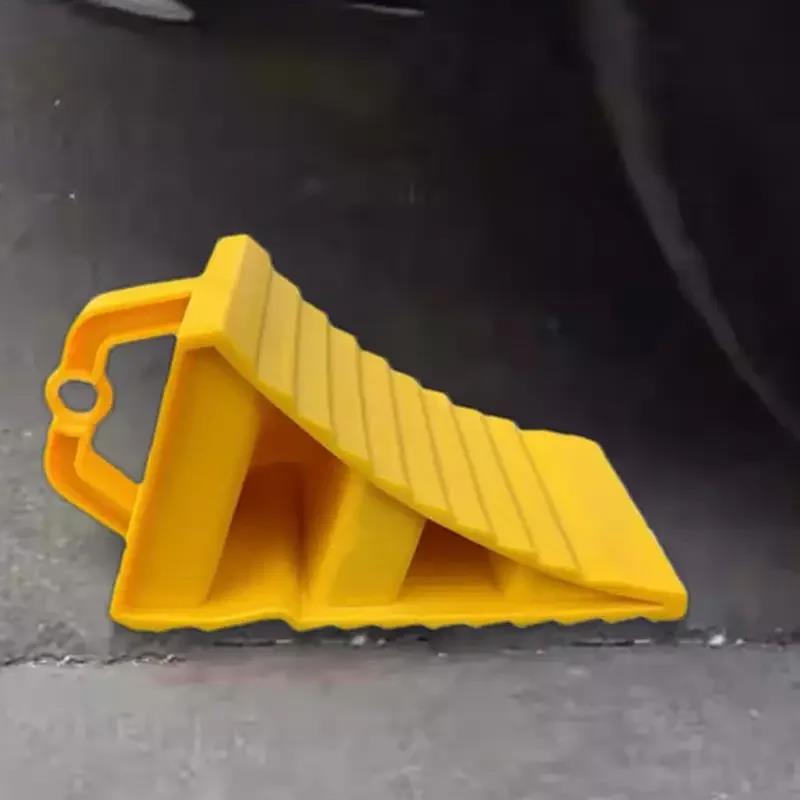 Portable Car Wheel Chock Anti Slip Tire Stop Block Heavy Duty Parking Wedge Truck Trailer RV Safety Portable Vehicle Accessory Valve Stems 1