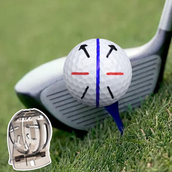 Golf Ball Liner Clip Triple Line Drawing Marker Stencil Template Portable Golf Ball Putting Alignment Marking Tool Golf Accessories