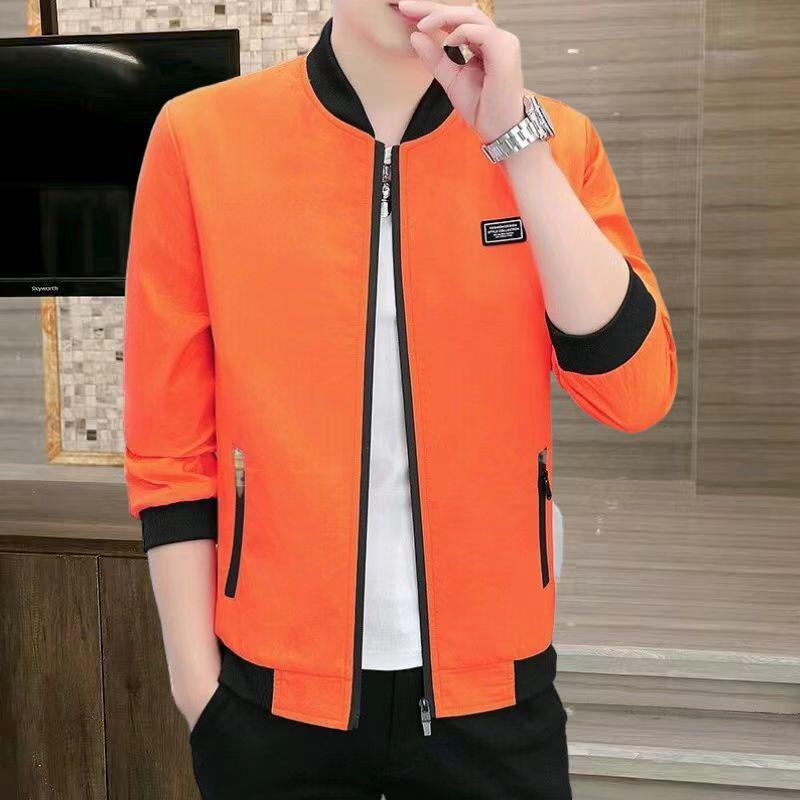 

Men s Slim Fit Korean Style Baseball Jacket for Mid-Aged & Young Adults - Spring/Autumn Trend. M for under 100 jin