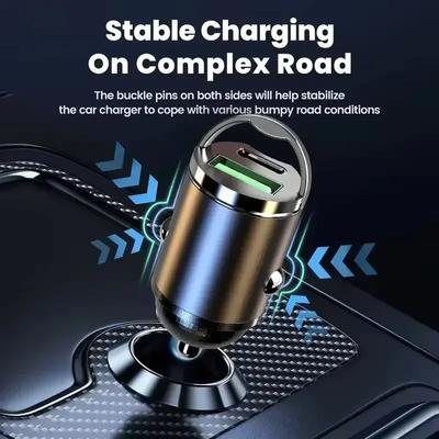 New Car Pull Ring Super Fast Charging Mini Hidden PD+usb Port Multi-function Car Charger Car Electrical Appliances