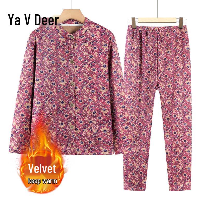 

Elderly Women s Autumn/Winter Thermal Underwear Set 5XL