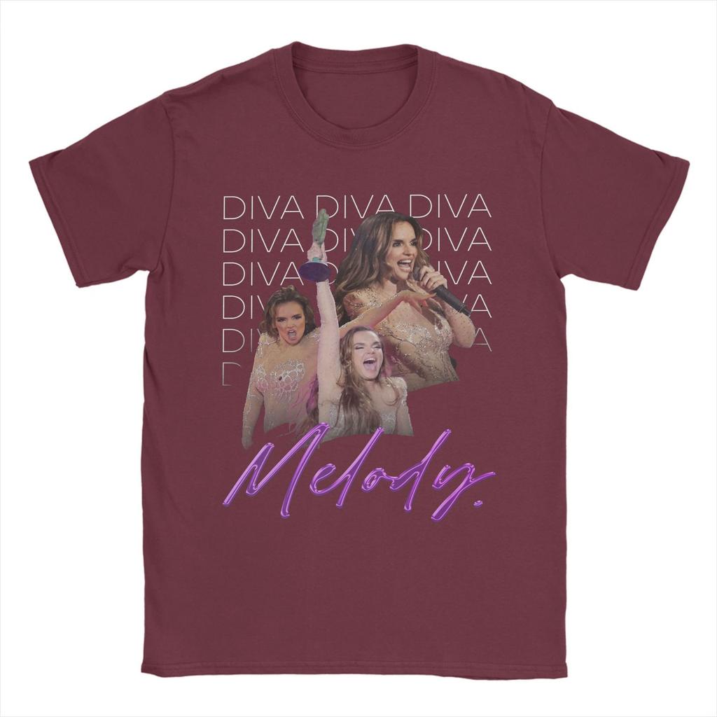 Melody Esa Diva Eurovisions 2025 Spain Apparel Unisex T Shirt 100% Cotton Tee Print Song Contest T-shirt Clothes