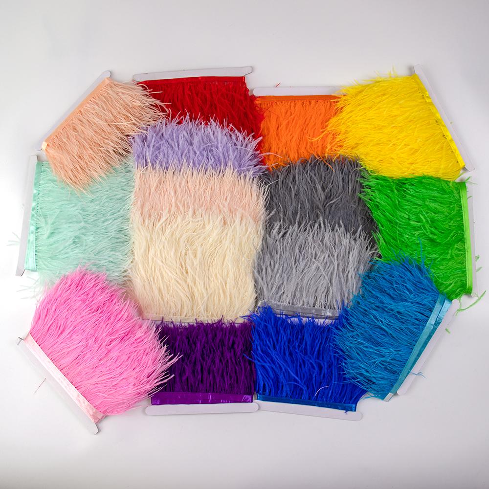 Feather Ostrich Feather Trim 8-15cm for Clothing Skirt Ribbon Fringe 1/10 Meter Plumage Decoration for Wedding Party