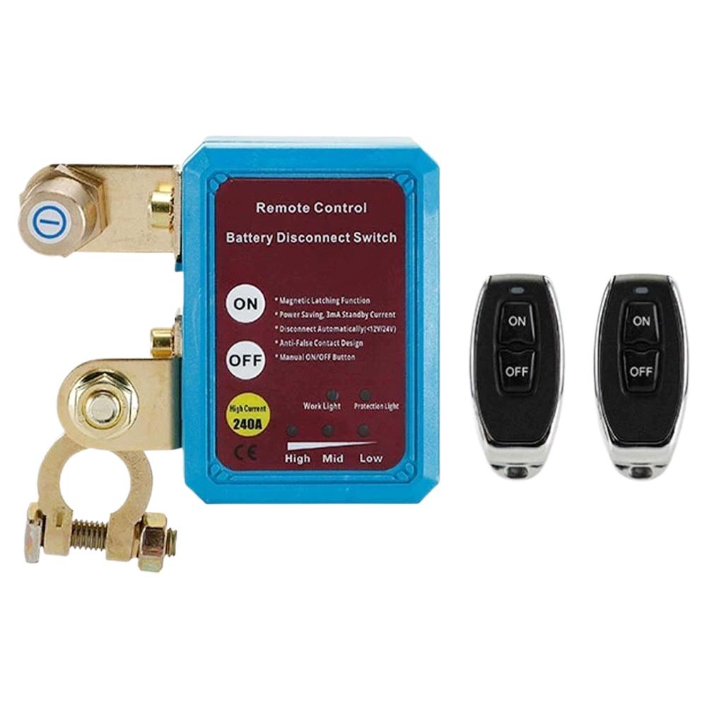 For Car Truck RV 1 Set Car Kill Switch Anti-Theft Remote Battery Disconnect Switch 12v 240A With Smart Voltage For Car Truck RV