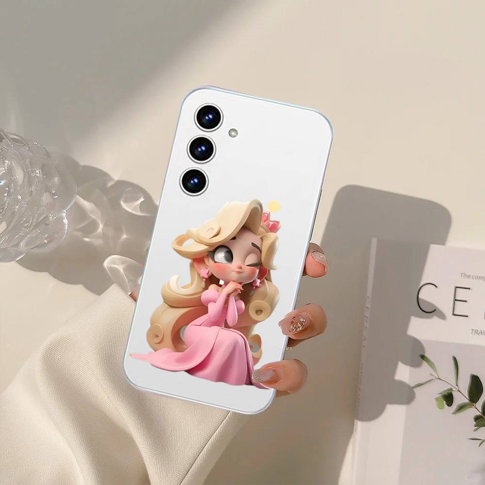 Cute Princess Phone Case For Samsung Galaxy S21 S22 S23 S24 S25ULTRA FE Ultra Plus5G A52S Transparent Cover