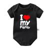 T-shirty damskie Kocham moją rodzinę Zabawne jednakowe stroje rodzinne Bawełna Wygląd rodzinny Ojciec Matka i córka Syn Koszulki dziecięce Body dziecięce