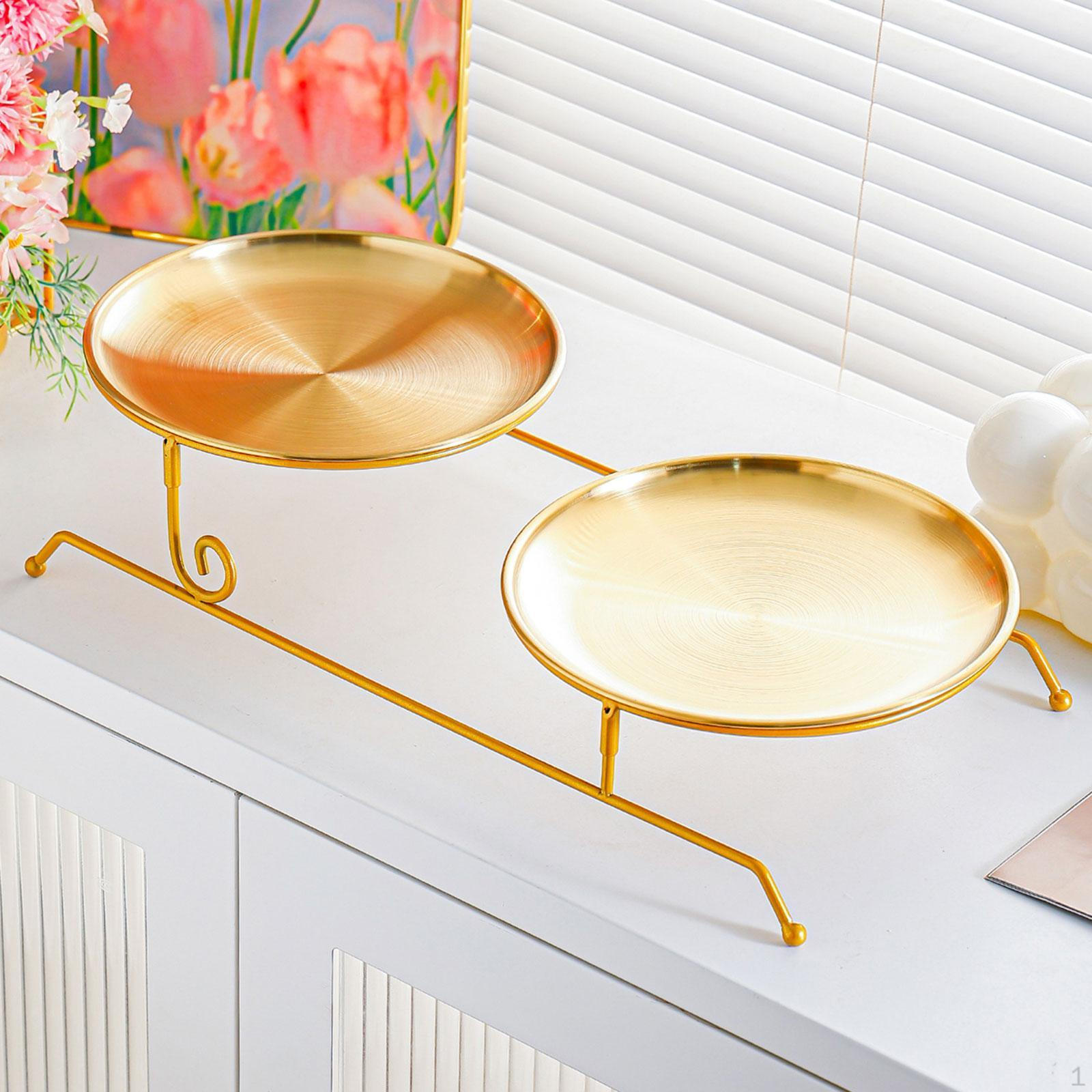 Fruit Plate Organizer Countertop Candy Tray Gifts Iron Detachable Platter for Restaurant Hotel