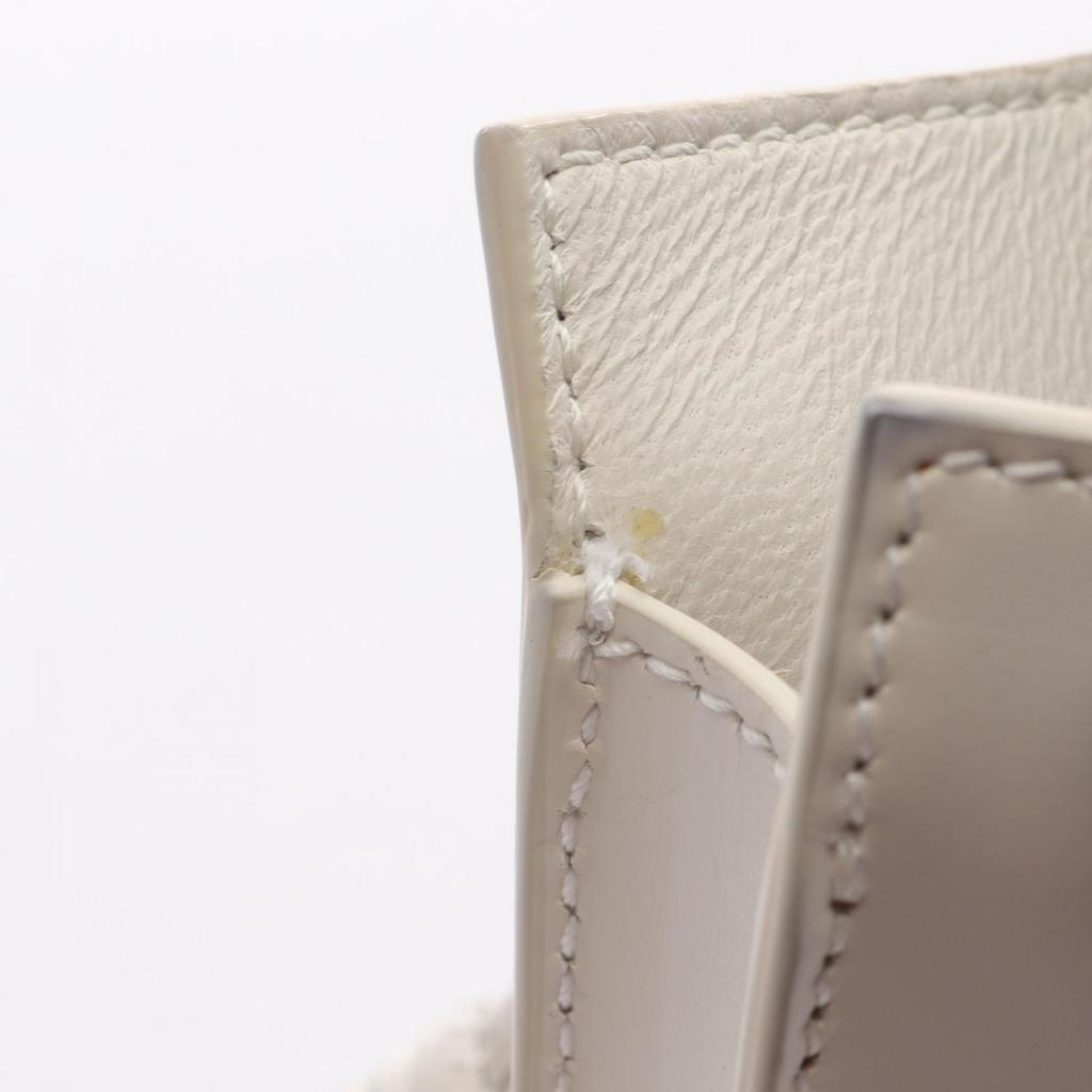 Used JIL SANDER TANGLE Shoulder Bag Leather White Used Women