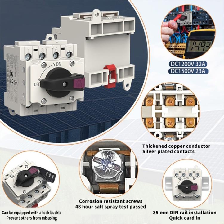 Photovoltaic Circuit Isolator Solar Disconnect Switches for Long Life And Easy Assembly In Solar Energy Systems