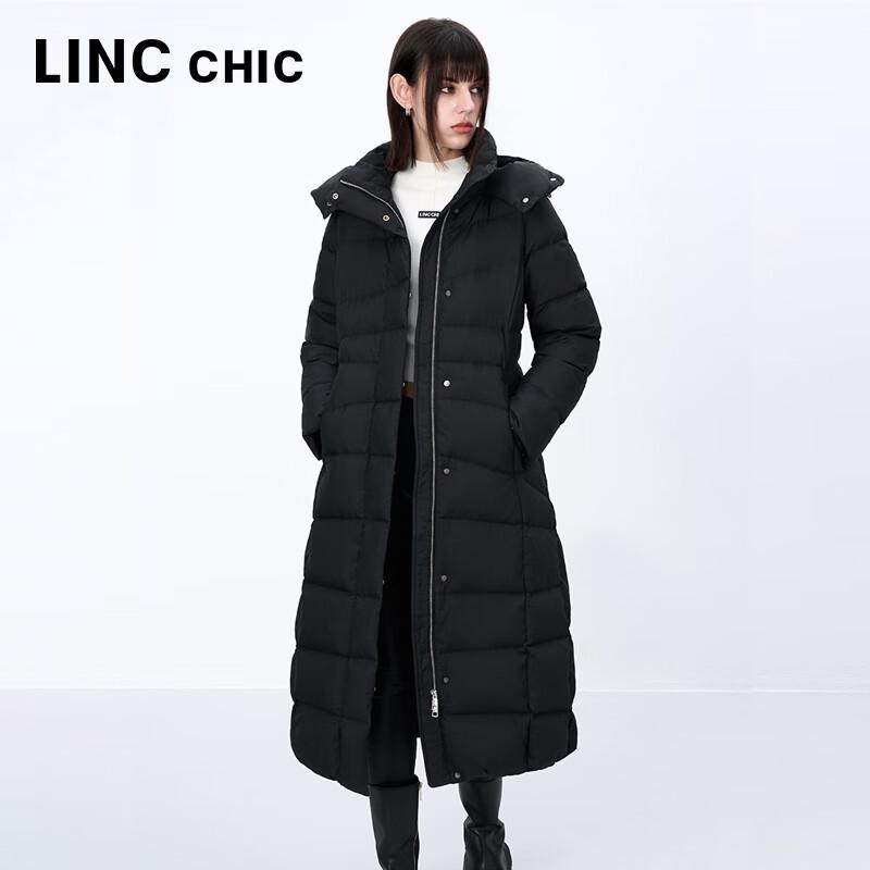 Jinyujie Women's Waist-Cinching Long Puffer Down Jacket