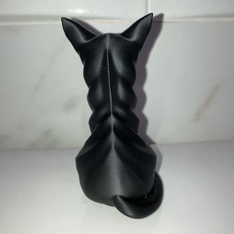 Elegante Escultura de Gato con Rayas Figura de Gato Decoración para el Hogar Interior/Exterior Encantadora Estatua de Gato Adorno para Escritorios Estanterías