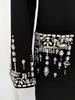 2026 European & American Star Fashion Beaded Rhinestone Lapel Mermaid Evening Gown
